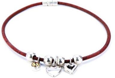 Kork-Deko Stylische und nachhaltige Halskette aus Kork – Herz-Design, vegan, handgefertigt