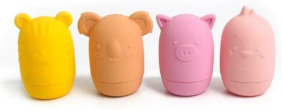 PETIKIDS Badespielzeug – Lustige Tiere – Silikon