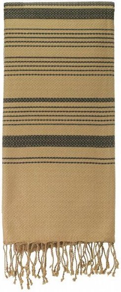Karawan authentic Fouta Hamamtuch aus reiner Bio-Baumwolle 200 × 100 cm (Stil SAND)