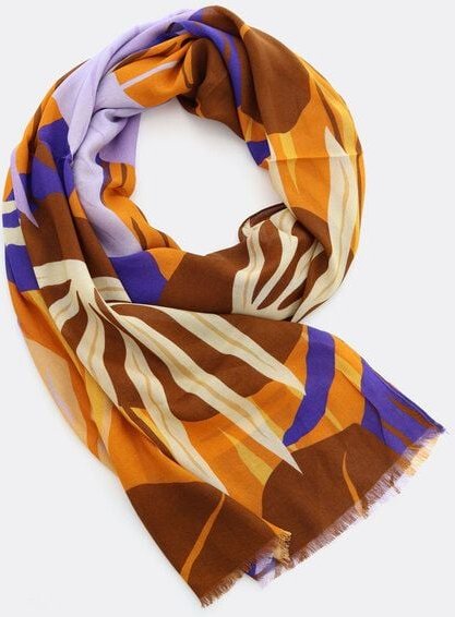 Djian Schal aus 100 % Lenzing Ecovero – Big Leaves