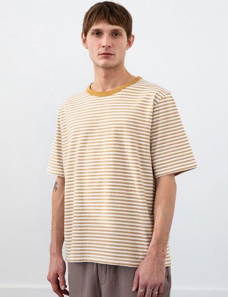 Rotholz Striped T-Shirt Unisex aus Bio-Baumwolle