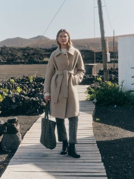 LANIUS Mantel mit Bindegürtel