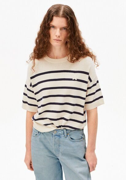 ARMEDANGELS STRIPE Damen Strickshirt aus Leinen-Mix