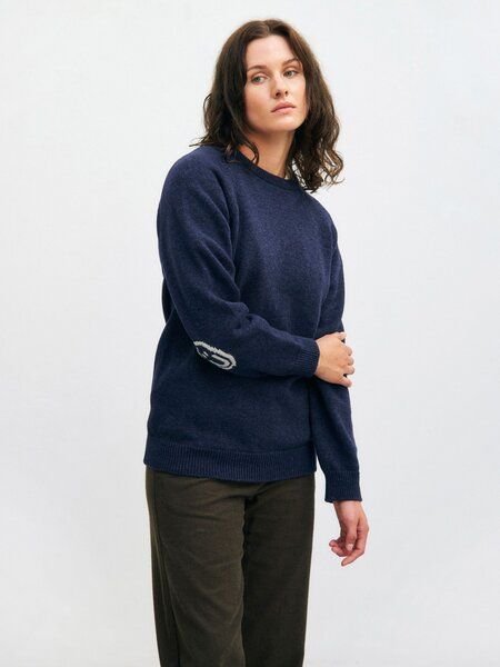 Rotholz Smiling Strickpullover aus recycelter Wolle