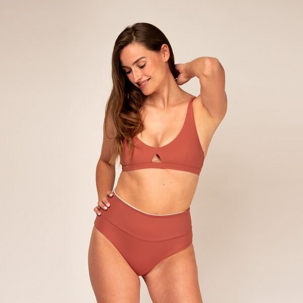 Woodlike Ocean Emee High Waist - wendebar white , rose brown, lila
