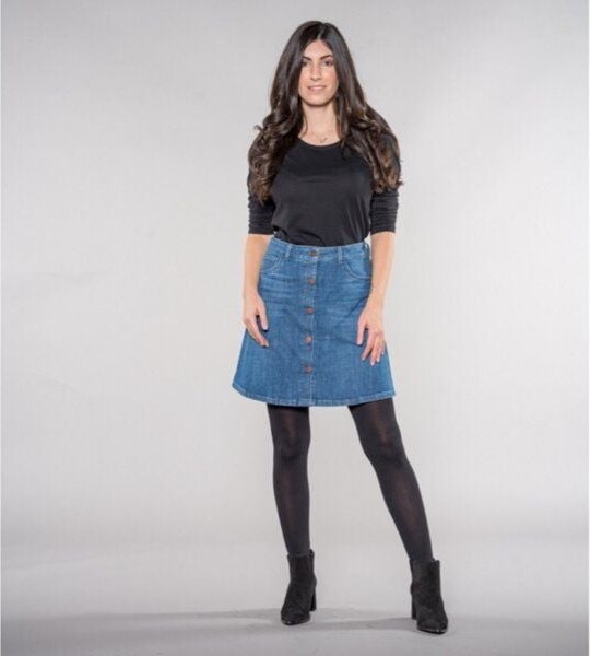 Feuervogl Sonia | A-shape Skirt | DENIM