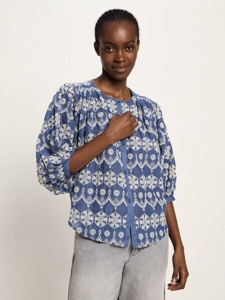 LANIUS Blusenshirt mit Kräuseln