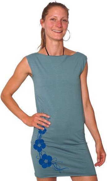 HANDGEDRUCKT "Hibisken" Bio-Kleidchen