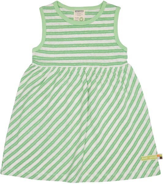 loud + proud Babys & Kinder Kleid Streifen mit Leinen, GOTS-zertifiziert
