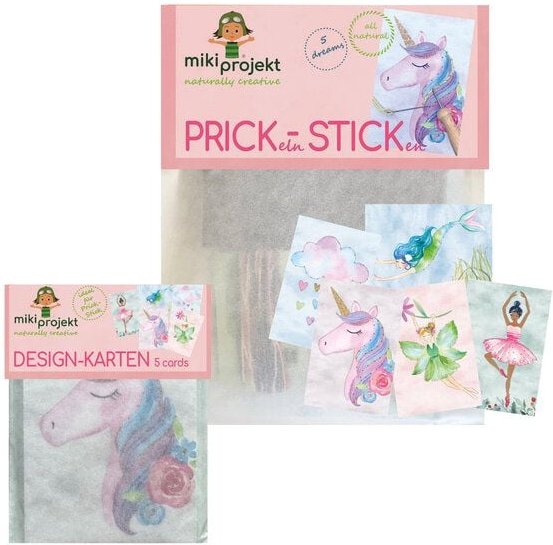 mikiprojekt Bundle Bastelset Prick-Stick 'Dreams' + Kartenset 'Dreams'