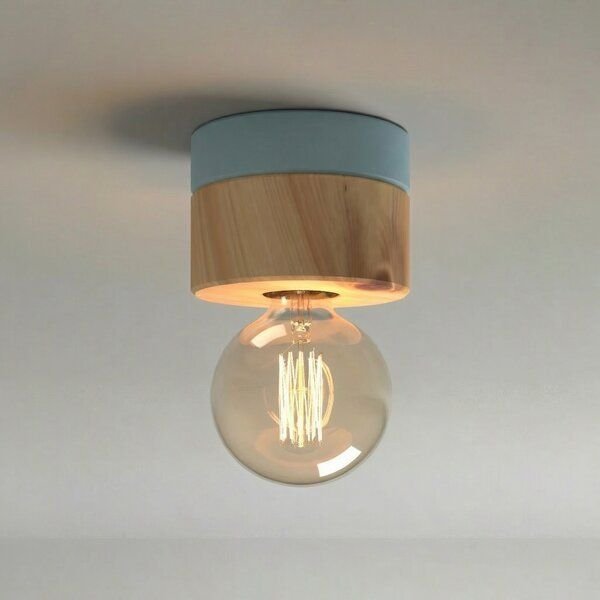 ALMUT von Wildheim Deckenlampe Zirbenholz angesagte Pastelltöne Zirbenlampe handgemacht