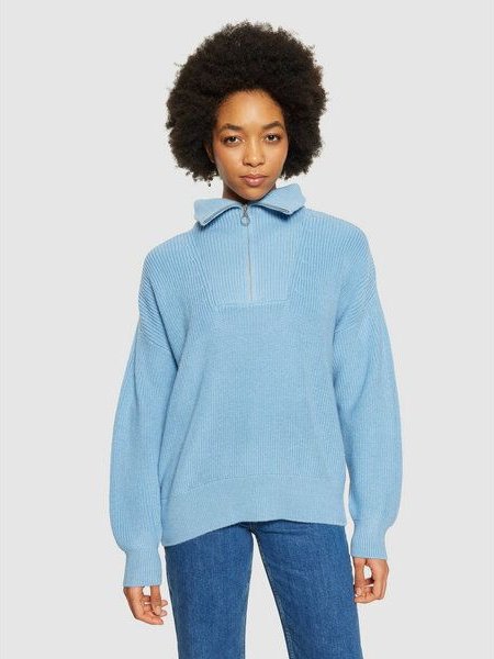Thumbnail - KnowledgeCotton Apparel Troyer - Half Zip - aus robuster Bio-Merinowolle