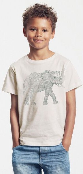 Peaces.bio - handbedruckte Biomode Bio-Kinder T-Shirt "Babyelefant"