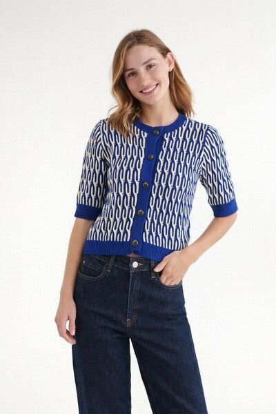 Basic Apparel Kurzarm Cardigan MINIE aus Bio-Baumwolle