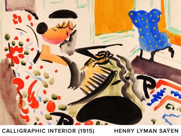 Photocircle Poster / Leinwandbild / Kunst - Henry Lyman Saÿen: Kalligrafisches Interieur