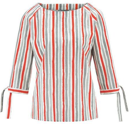 HempAge Damen gestreifte Halbarmbluse Hanf/Biobaumwolle