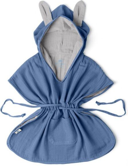 Mababu Musselin Badeponcho aus 100% Bio-Baumwolle, OEKO-TEX® STANDARD 100 & GOTS zertifiziert, für Kinder (1-3 Jahre, 4-...