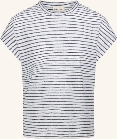 NORDLICHT Blau gestreiftes T-Shirt aus 100% Leinen ISA