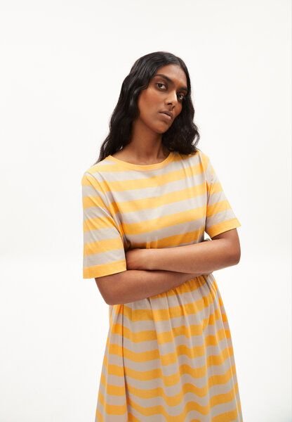 ARMEDANGELS TAAKY BLOCK STRIPES - Damen Jerseykleid Loose Fit aus Bio-Baumwolle