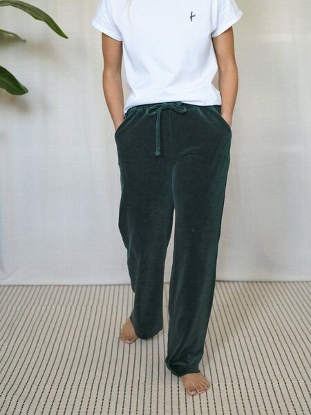 FUXBAU Frauen Samt Hose