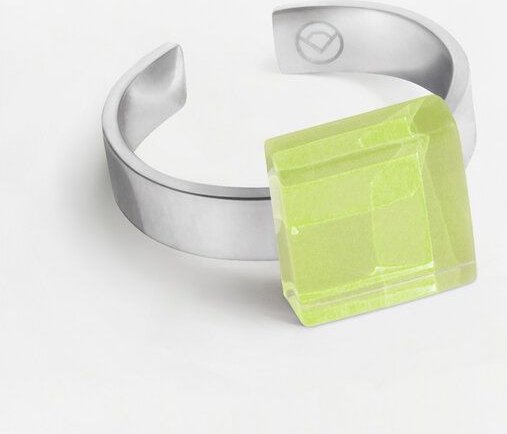 ALEXASCHA Geometrischer Ring aus Glas, mini | PUREFORM