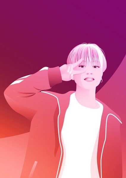 Photocircle Poster / Leinwandbild - Teenager sagt Hi