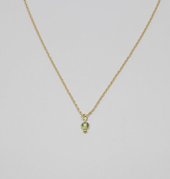 fejn jewelry Kette 'gemstone' mit Perlenanhänger Silber/vergoldet