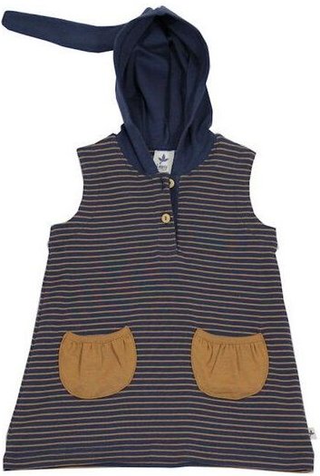 Leela Cotton Tunika Kapuzenkleid Bio-Baumwolle Kleider 2031