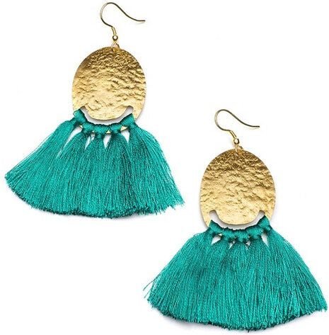 Frida Feeling Ohrringe Nihira, gold-farben / türkis