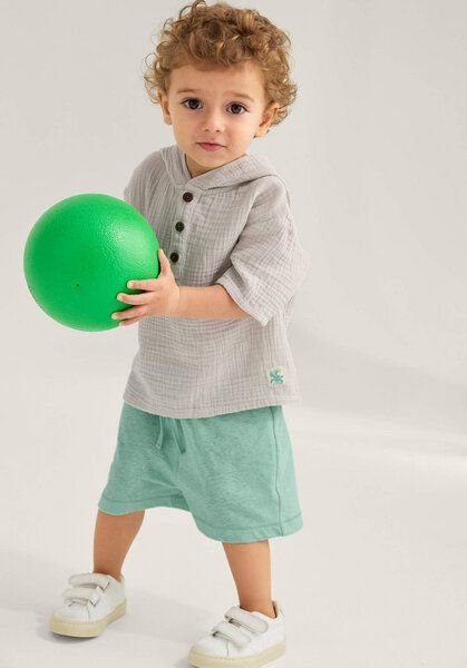 hessnatur Shorts Regluar aus Bio-Baumwolle mit Leinen