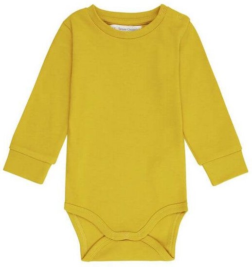 sense-organics Babybody Langarm *MILAN* Teal oder Mustard GOTS I Sense Organics