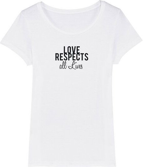 Human Family Bio Damen T-Shirt "Love - Respects" in 4 Farben