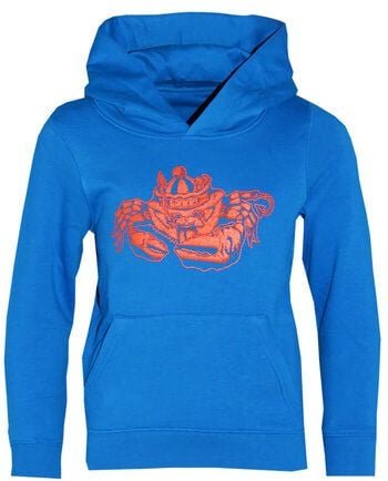 FÄDD Kinder Unisex Hoodie aus Bio-Baumwolle "Smutje Krabbe" Royal Blau