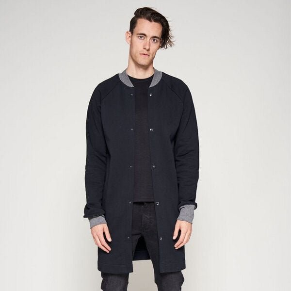 LUMEN organic Mantel SWEAT schwarz/grau