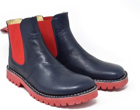 Grünbein Shoes Chelsea Boots Anke Naturform blau