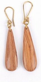 El Puente Ohrringe aus Olivenholz und recyceltem Messing