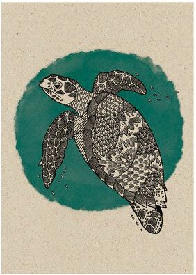 matabooks® A6 Postkarte mit Tiermotiv aus nachhaltigem Graspapier – Wildlife