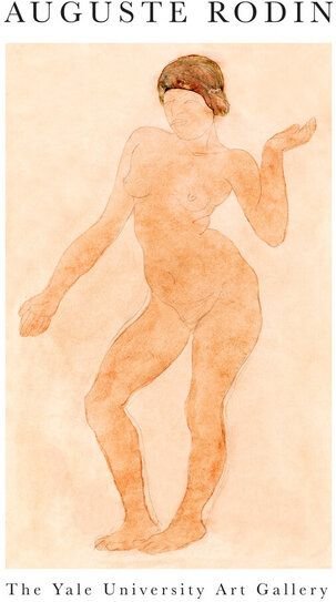 Photocircle Poster / Leinwandbild - Nude, Right Knee Flexed von Auguste Rodin