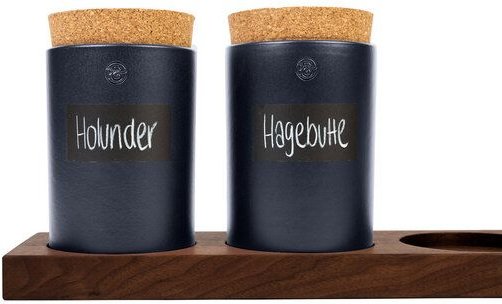 klotzaufklotz Vorratsdosenregal Nussbaum