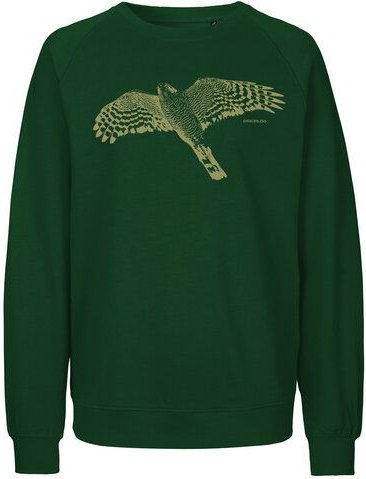 Peaces.bio - handbedruckte Biomode Bio Damen-Sweatshirt Loose Fit Sperber