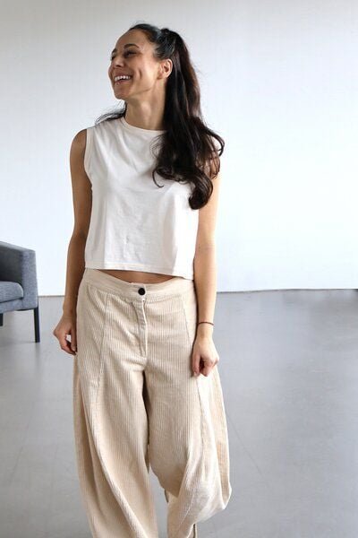 Kultgut Biofair- Vegan Vintagelook CropTop - 100% Biobaumwolle