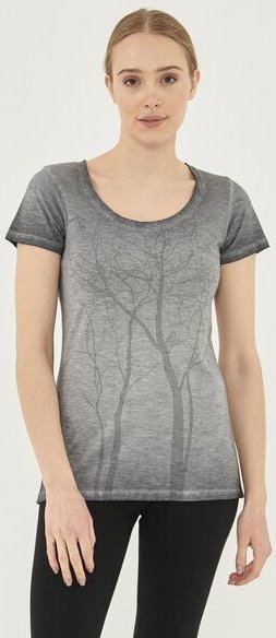 ORGANICATION Garment Dyed T-Shirt aus Bio-Baumwolle mit Baum-Print