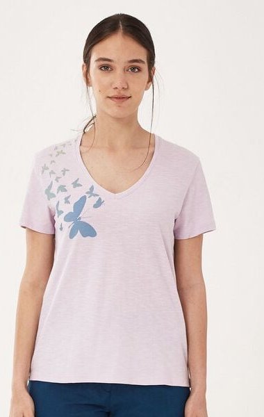 ORGANICATION T-Shirt aus Bio-Baumwolle mit Schmetterling-Print