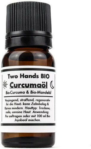 Two Hands BIO Curcumaöl mit Bio-Curcuma & Bio-Mandelöl - 5% Extrakt - Bio Vegan