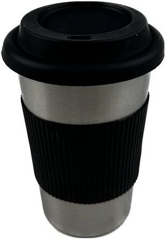 CookC Edelstahl Kaffeebecher mit einen abnehmbaren Deckel und einen hitzebeständigen Griff