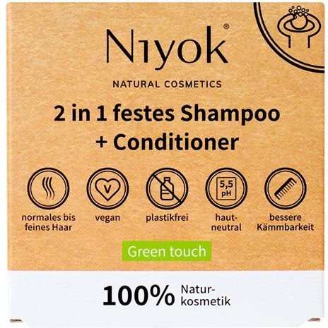 Niyoks Naturkosmetik Niyok 2 in 1 festes Shampoo + Conditioner