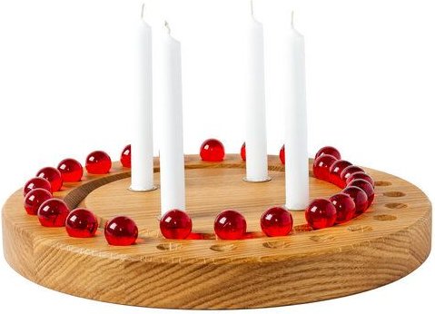 klotzaufklotz Adventskalender und Adventskranz mit Baumkerzen