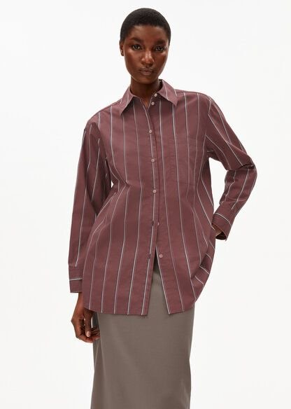 Thumbnail - ARMEDANGELS HALIAA STRIPED Damen Bluse aus Bio-Baumwolle