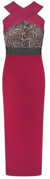 körber mode Maxikleid Bio Jersey mit Mesh-Einsatz und langem Schlitz