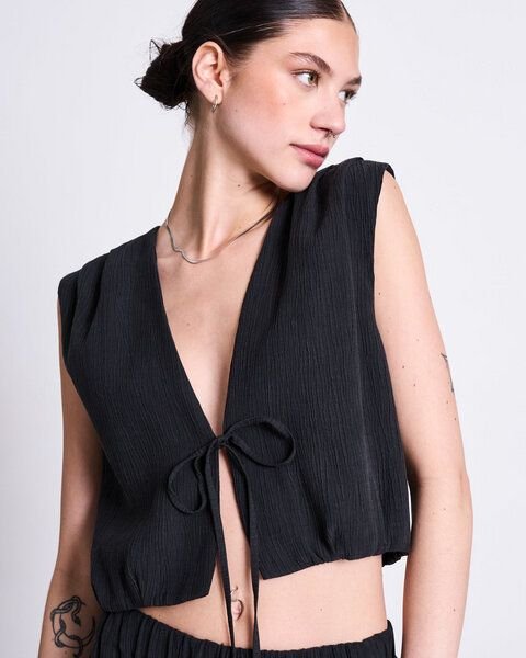 JAN N JUNE CRINKLE TIE TOP STROGET